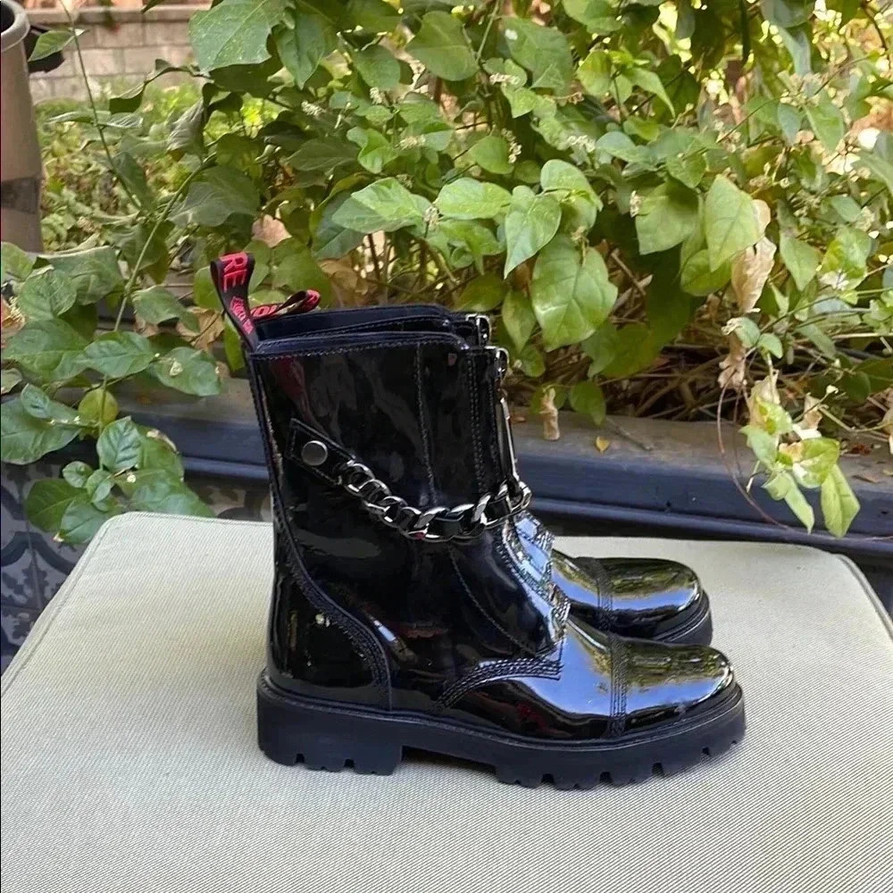 Zadig & Voltaire Joe Cecilia Patent Chain Boots 39 - Picture 2 of 8